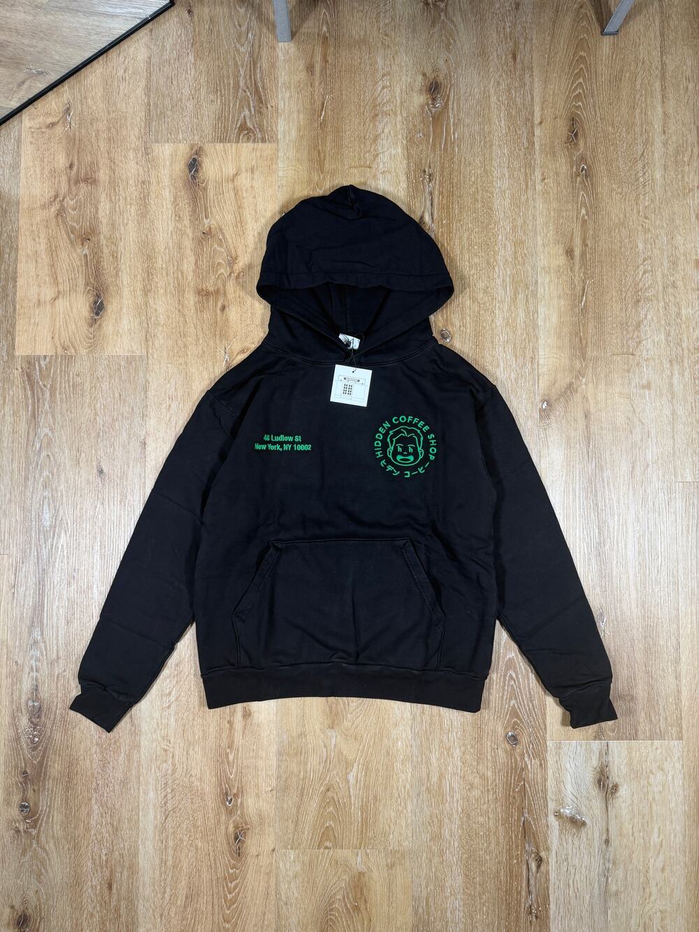 Hidden NY Coffee Shop Pop Up Hoodie Black Size S New